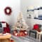 6ft. Pre-Lit Flocked Fraser Fir Artificial Christmas Tree with Warm White LED Lights